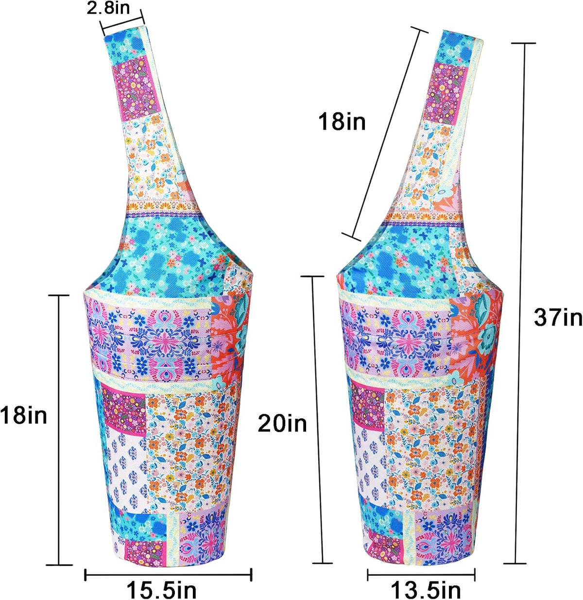 Yoga Mat Bag - Long Tote with Pockets - Holds More Yoga Accessories - Yoga Bag Fit Most Size Mats - Yoga Mat Carrier