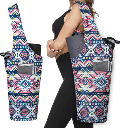 Yoga Mat Bag - Long Tote with Pockets - Holds More Yoga Accessories - Yoga Bag Fit Most Size Mats - Yoga Mat Carrier