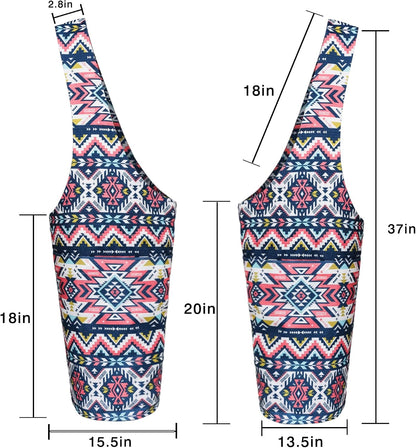 Yoga Mat Bag - Long Tote with Pockets - Holds More Yoga Accessories - Yoga Bag Fit Most Size Mats - Yoga Mat Carrier