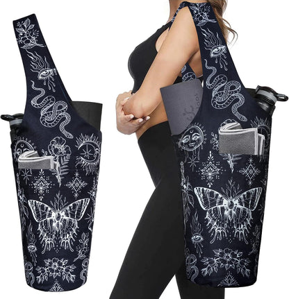 Yoga Mat Bag - Long Tote with Pockets - Holds More Yoga Accessories - Yoga Bag Fit Most Size Mats - Yoga Mat Carrier