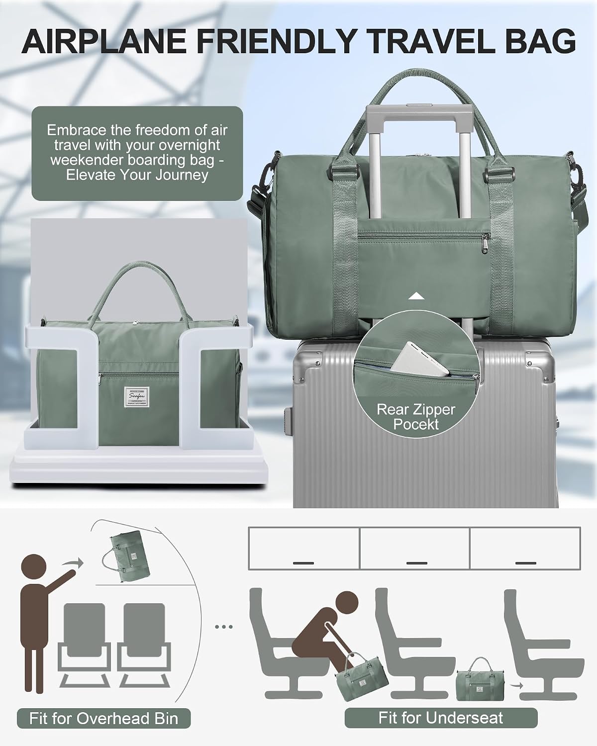 Gym Bag Womens Mens with Shoes Compartment and Wet Pocket Travel Duffel Bag for Women for Plane Sport Gym Tote Bags Swimming Yoga Waterproof Weekend Overnight Carry on Bag Hospital Holdalls