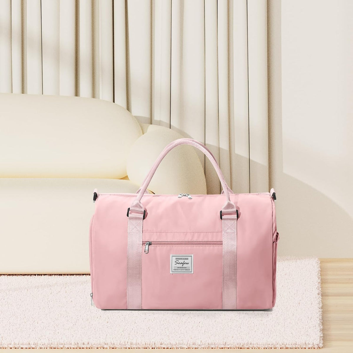 Gym Bag Womens Mens with Shoes Compartment and Wet Pocket Travel Duffel Bag for Women for Plane Sport Gym Tote Bags Swimming Yoga Waterproof Weekend Overnight Carry on Bag Hospital Holdalls