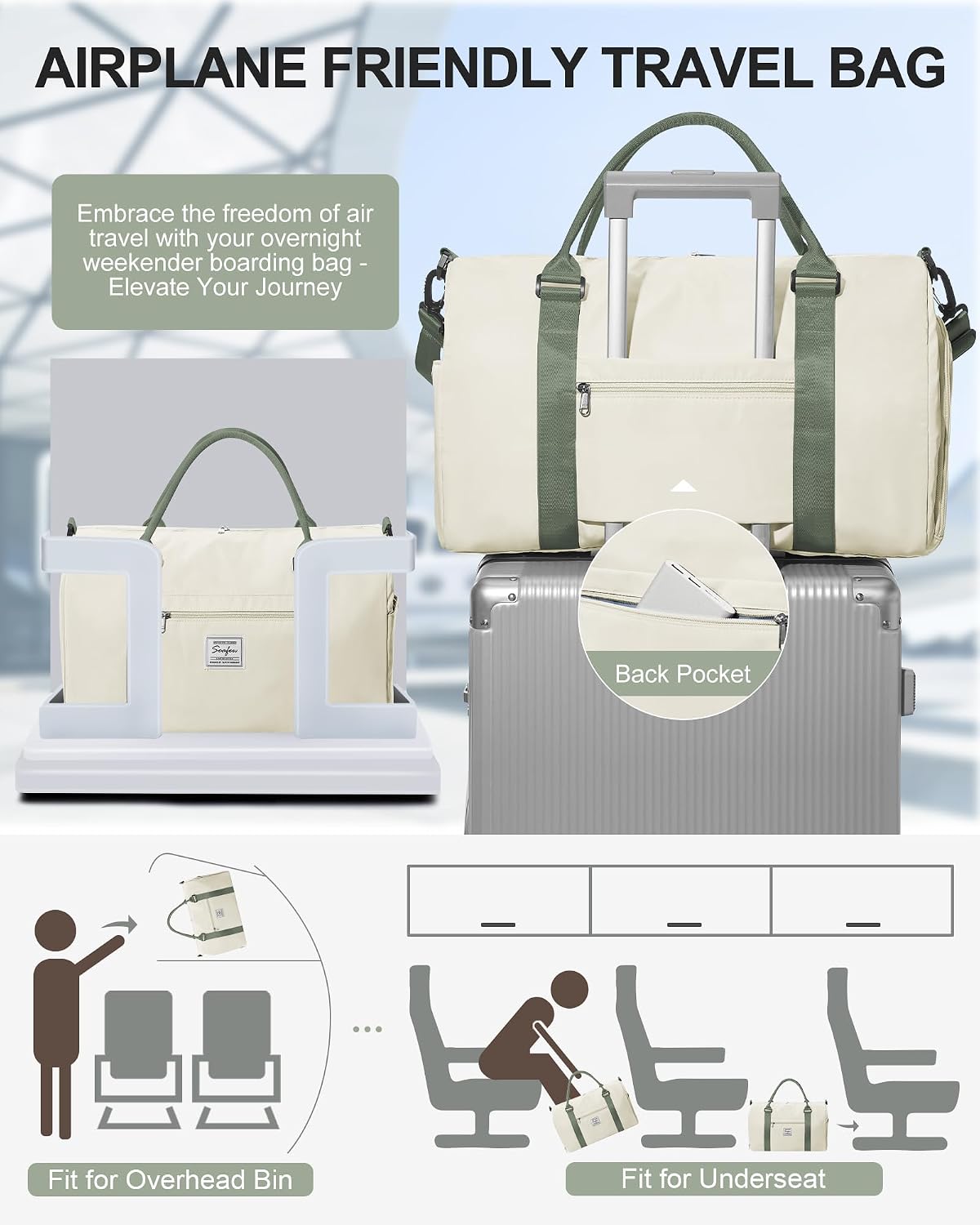 Gym Bag Womens Mens with Shoes Compartment and Wet Pocket Travel Duffel Bag for Women for Plane Sport Gym Tote Bags Swimming Yoga Waterproof Weekend Overnight Carry on Bag Hospital Holdalls
