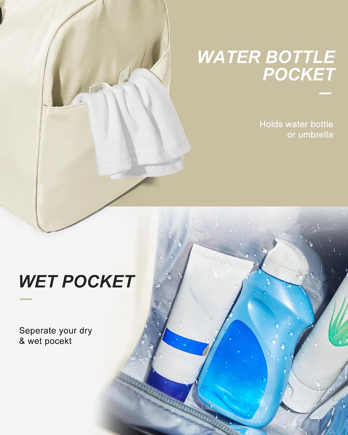 Gym Bag Womens Mens with Shoes Compartment and Wet Pocket Travel Duffel Bag for Women for Plane Sport Gym Tote Bags Swimming Yoga Waterproof Weekend Overnight Carry on Bag Hospital Holdalls