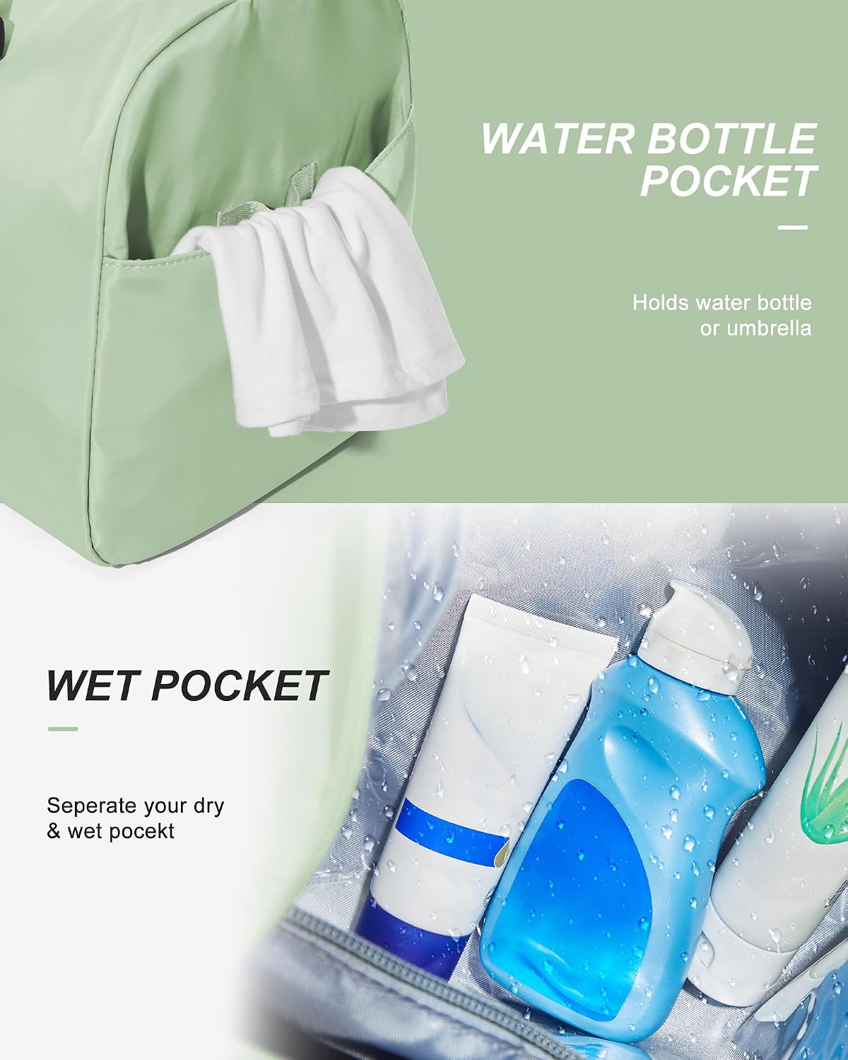 Gym Bag Womens Mens with Shoes Compartment and Wet Pocket Travel Duffel Bag for Women for Plane Sport Gym Tote Bags Swimming Yoga Waterproof Weekend Overnight Carry on Bag Hospital Holdalls