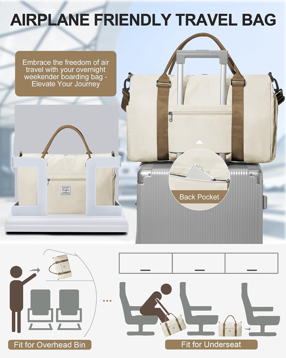 Gym Bag Womens Mens with Shoes Compartment and Wet Pocket Travel Duffel Bag for Women for Plane Sport Gym Tote Bags Swimming Yoga Waterproof Weekend Overnight Carry on Bag Hospital Holdalls
