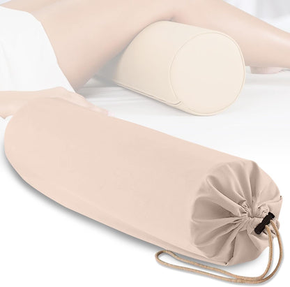 Microfiber Bolster Covers Round Massage Bolster Pillow Covers - Natural - 6" x 27" - 100% Polyester Microfiber - Soft & Durable - Protection from Stains & Oil - Drawstring Closure