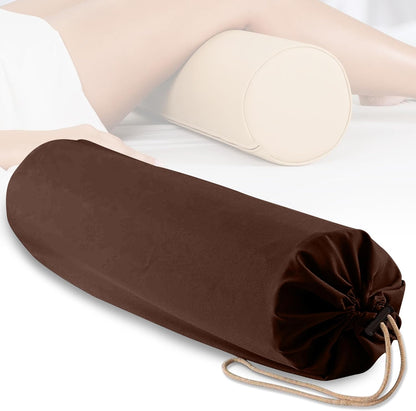 Microfiber Bolster Covers Round Massage Bolster Pillow Covers - Natural - 6" x 27" - 100% Polyester Microfiber - Soft & Durable - Protection from Stains & Oil - Drawstring Closure