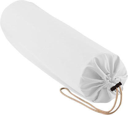 Microfiber Bolster Covers Round Massage Bolster Pillow Covers - Natural - 6" x 27" - 100% Polyester Microfiber - Soft & Durable - Protection from Stains & Oil - Drawstring Closure