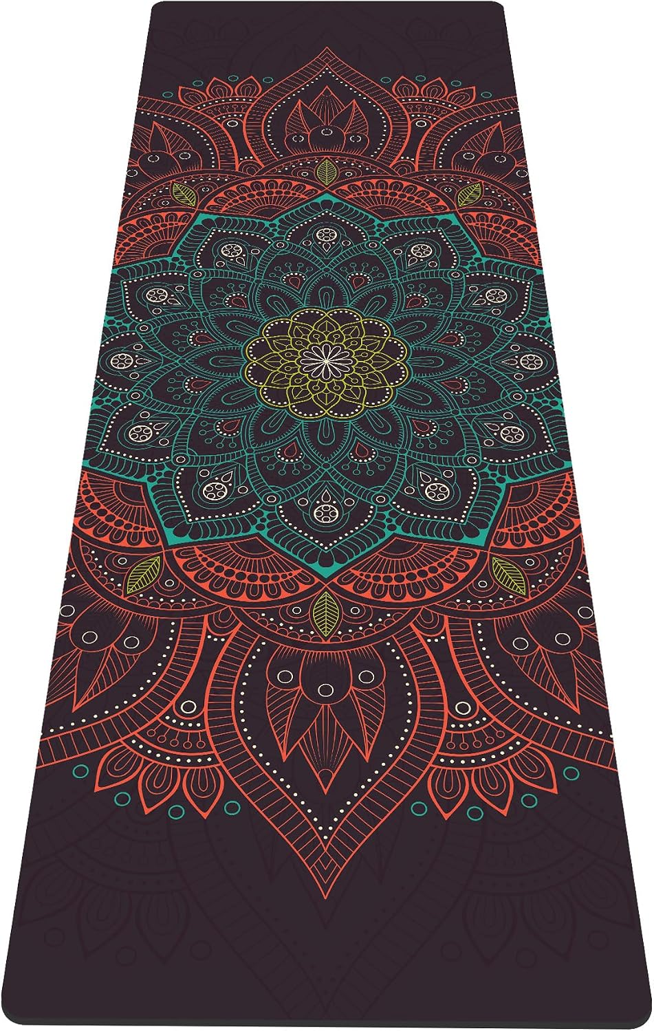 nuveti Yoga Mat Print Extra Thick TPE Non Slip Fitness Exercise Mat with Carrying Bag,72"x24" Extra Thick 6MM Exercise & Workout Mat for Yoga, Pilates Fitness and Floor Exercises - Colors A