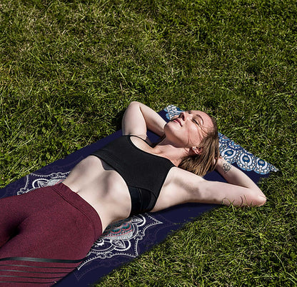 nuveti Yoga Mat Print Extra Thick TPE Non Slip Fitness Exercise Mat with Carrying Bag,72"x24" Extra Thick 6MM Exercise & Workout Mat for Yoga, Pilates Fitness and Floor Exercises - Colors A