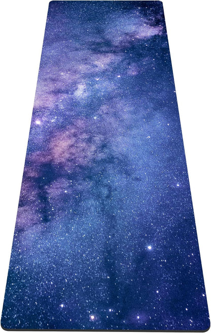 nuveti Yoga Mat Print Extra Thick TPE Non Slip Fitness Exercise Mat with Carrying Bag,72"x24" Extra Thick 6MM Exercise & Workout Mat for Yoga, Pilates Fitness and Floor Exercises - Colors A