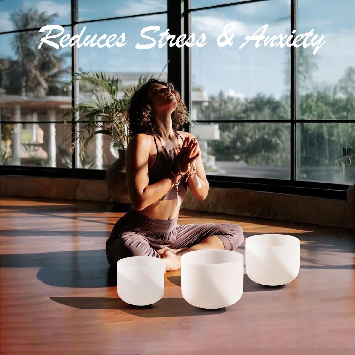 432HZ 12 Inch C Note Root Chakra Frosted Quartz Crystal Singing Bowl