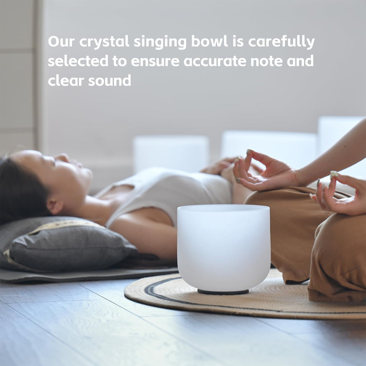 432HZ 12 Inch C Note Root Chakra Frosted Quartz Crystal Singing Bowl