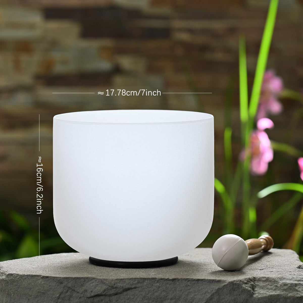 432HZ 12 Inch C Note Root Chakra Frosted Quartz Crystal Singing Bowl