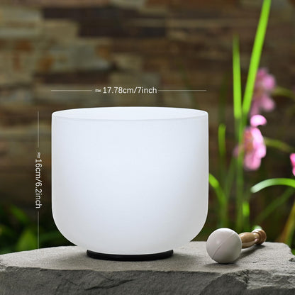 432HZ 12 Inch C Note Root Chakra Frosted Quartz Crystal Singing Bowl