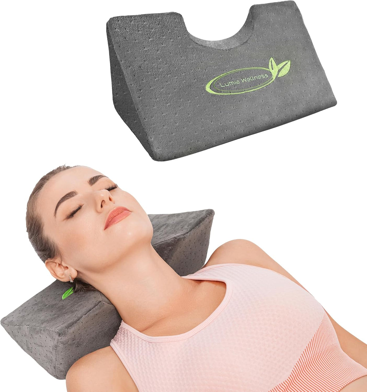 Cervical Wedge Pillow - Tension Muscle Relief & Relaxer, Contoured Support for Neck & Shoulder