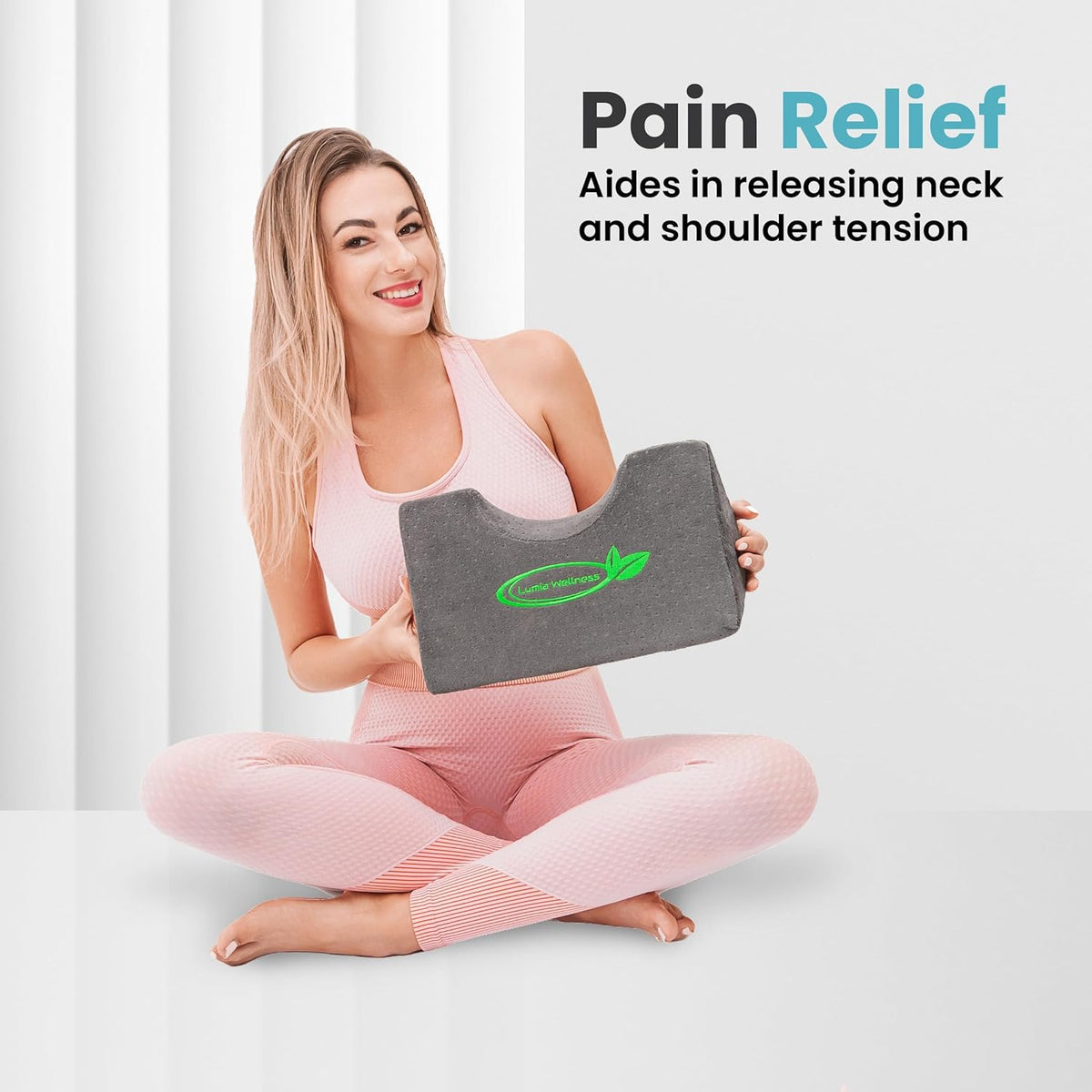 Cervical Wedge Pillow - Tension Muscle Relief & Relaxer, Contoured Support for Neck & Shoulder