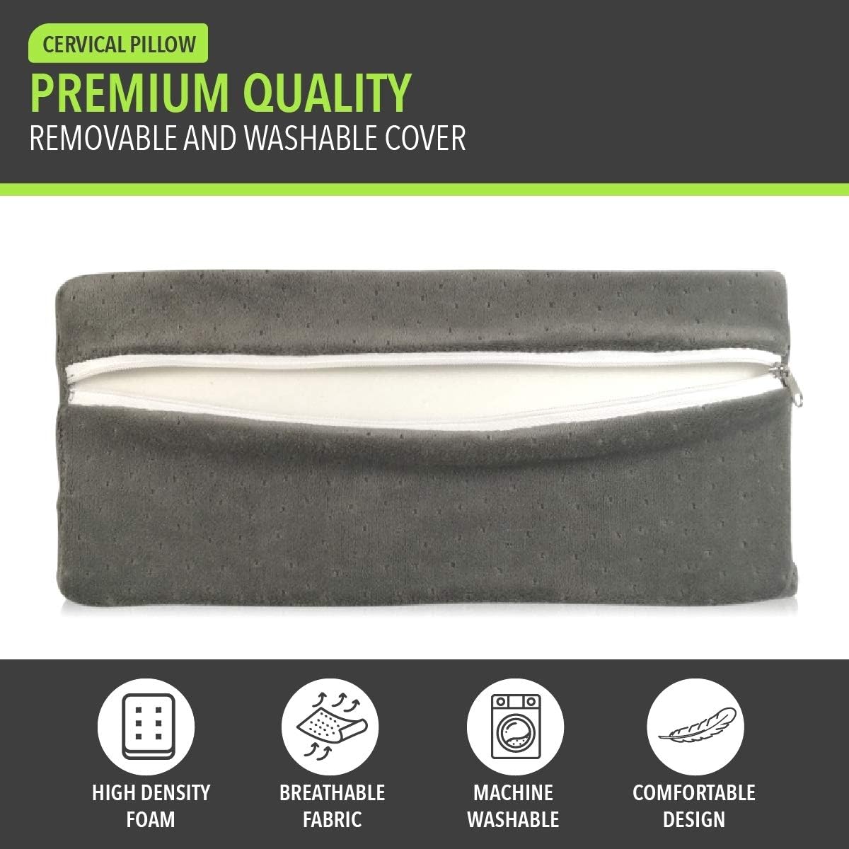 Cervical Wedge Pillow - Tension Muscle Relief & Relaxer, Contoured Support for Neck & Shoulder