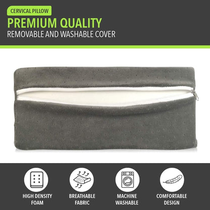 Cervical Wedge Pillow - Tension Muscle Relief & Relaxer, Contoured Support for Neck & Shoulder