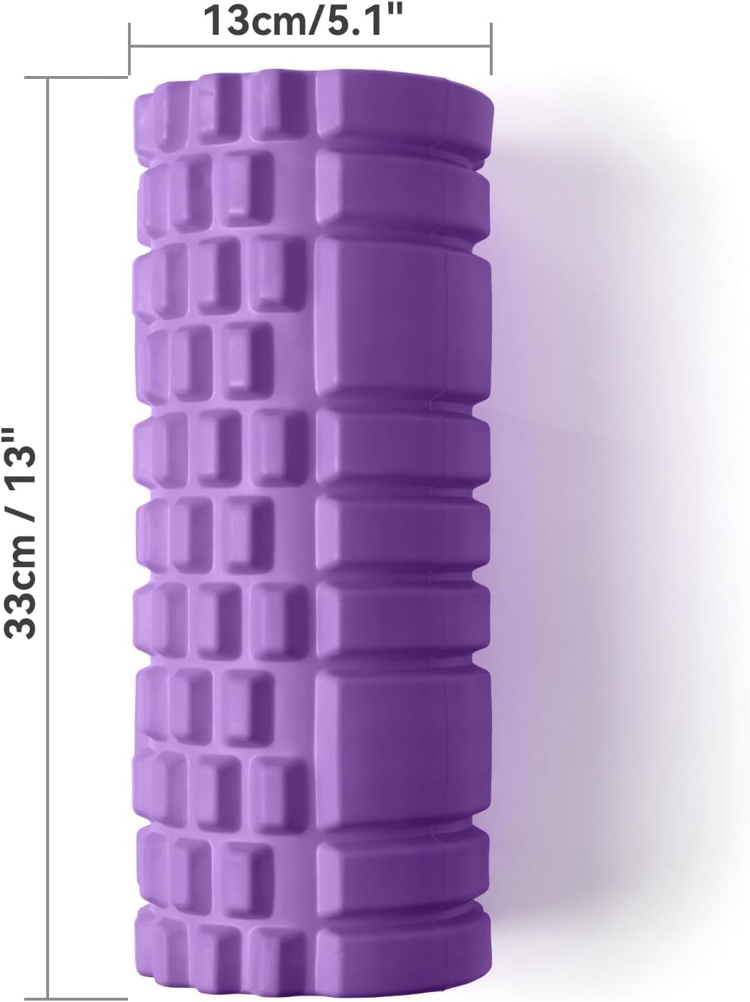 Foam Roller for Deep Tissue Massager, 13" High Density Exercise Patented Roller for Muscle Massage and Myofascial Trigger Point Release Back Roller for Fitness, Yoga and Pilates (Black)