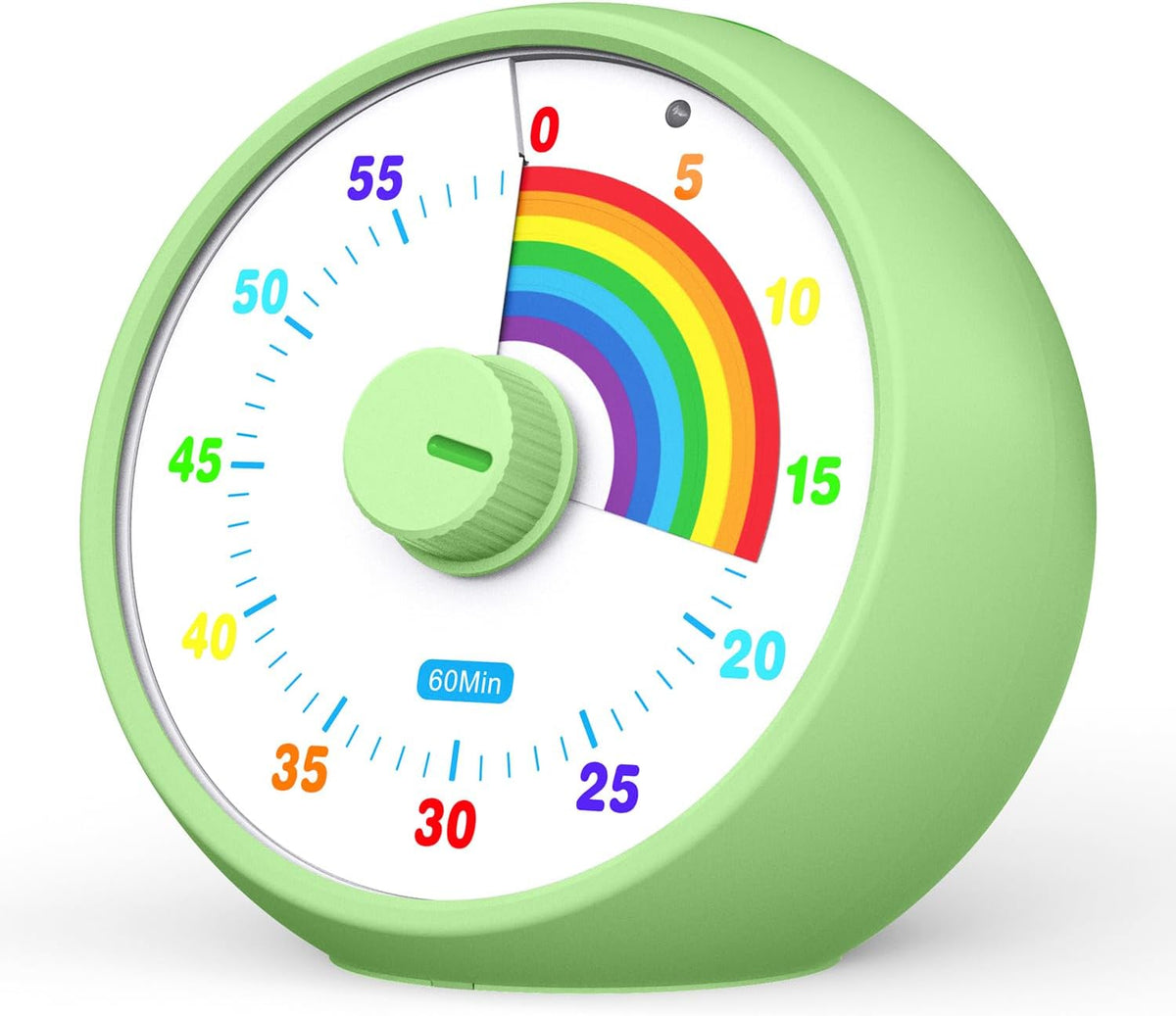 Visual Timer for Kids, 60-Minute Countdown Timer for Classroom Office Kitchen, Desk Timer Kids Time Management Tools with Silent Operation, Pomodoro Time Rainbow Pattern (Pink)