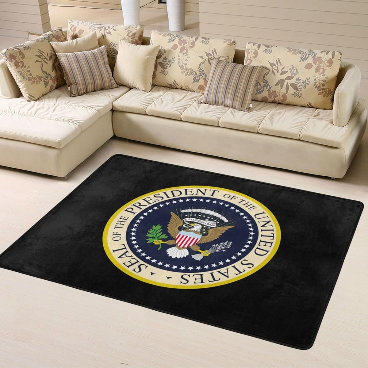 Seal of The President of The United States 63 X 48 Inches Indoor Home Decor Large Carpet Non-Slip Non-Fading Yoga Mat