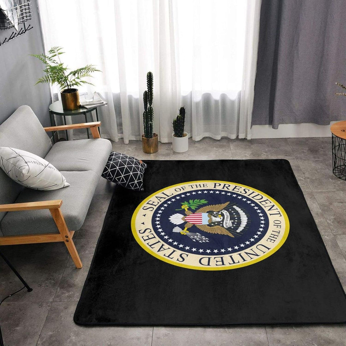 Seal of The President of The United States 63 X 48 Inches Indoor Home Decor Large Carpet Non-Slip Non-Fading Yoga Mat