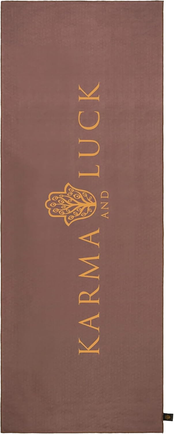 Grounded Grace Yoga Towel, Rooted Energy for Strength & Balance, Non-Slip Hot Yoga Mat Towel with Silicone Base, Highly Absorbent Terry Suede, 26” x 72”