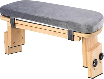 Adjustable Height Meditation Bench with Velvet Cushion