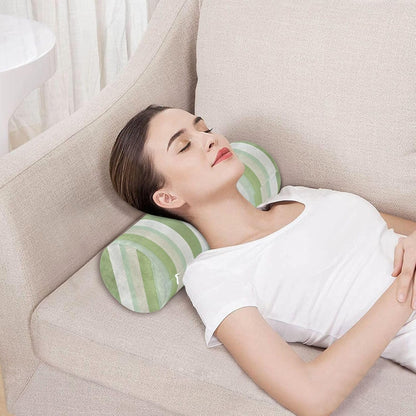 Yoga Bolster Pillow Round Neck Roll Pillow Bed Round Pillow for Baby Cylinder Decorative Pillow Bolster Pillow Covers with Zipper Gold Stripe