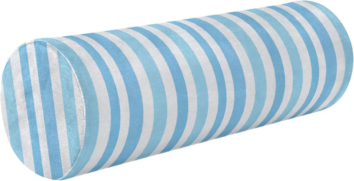 Yoga Bolster Pillow Round Neck Roll Pillow Bed Round Pillow for Baby Cylinder Decorative Pillow Bolster Pillow Covers with Zipper Gold Stripe