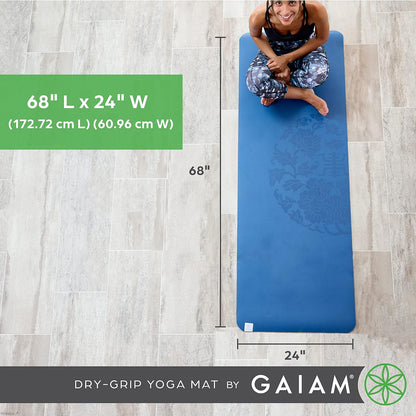Dry-Grip Yoga Mat, Non-Slip, Hot Yoga