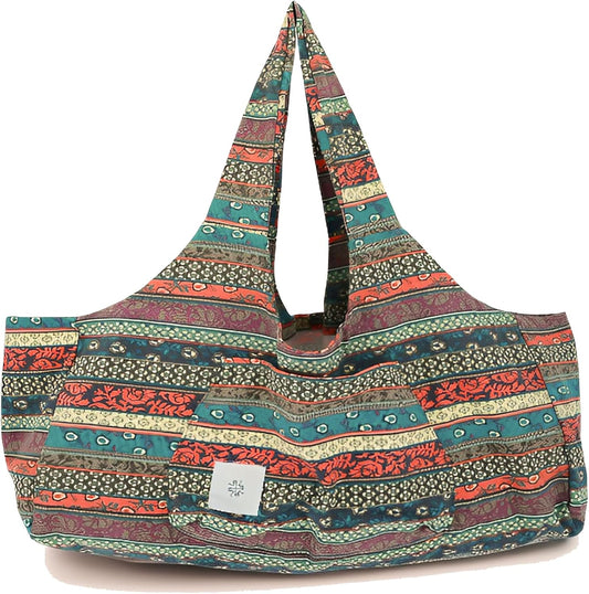 Boho-Style Extra Large Multi-Functional Yoga Mat Tote Bag, Durable and Versatile Carry-All for Yoga Essentials