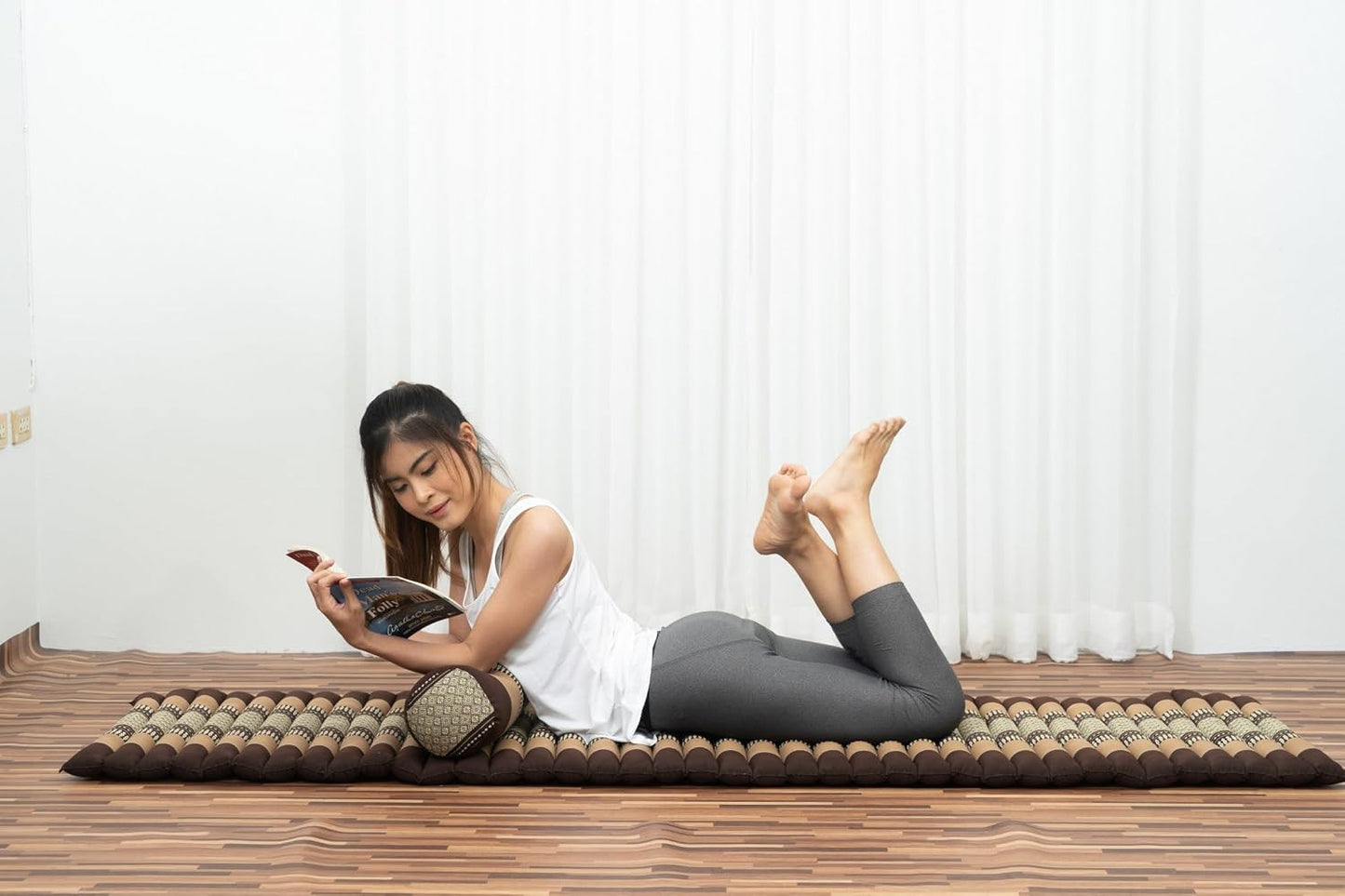 Yoga Bolster Pillow Bolster Pilates Size 23.5x6in | Premium Natural Kapok | Eco-friendly | Comfortable Long Pillow Support | Yoga Pillow, Yoga Exercise