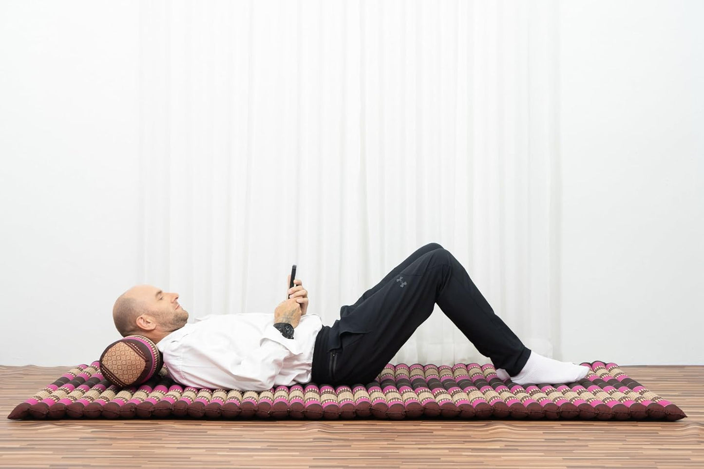 Yoga Bolster Pillow Bolster Pilates Size 23.5x6in | Premium Natural Kapok | Eco-friendly | Comfortable Long Pillow Support | Yoga Pillow, Yoga Exercise