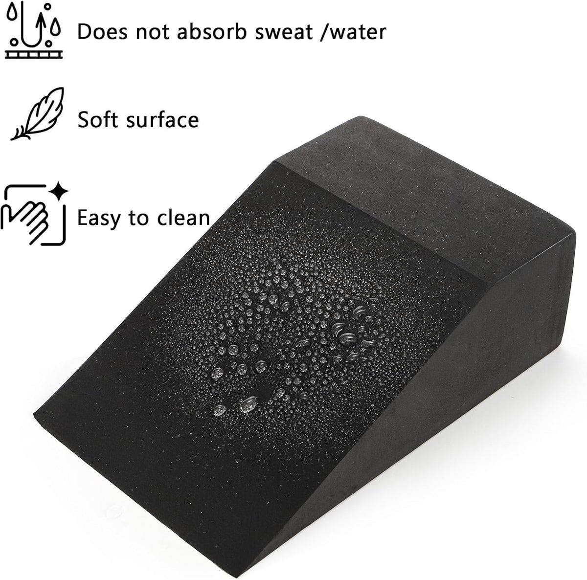 2 Pcs Yoga Foam Squat Wedge Blocks, Professional Squat Ramp for Heel Elevated Squat, Lightweight Calf Stretcher Slant Board for Fitness, Squat, Push Up, Weightlifting