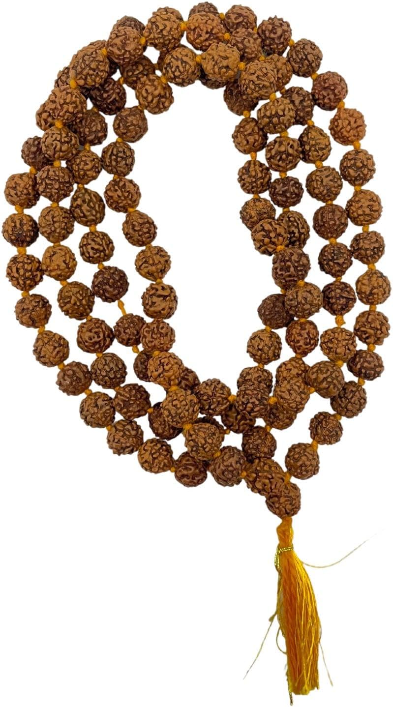 7mm Rudraksha Mala Necklace Prayer Beads Meditation Yoga Rosary