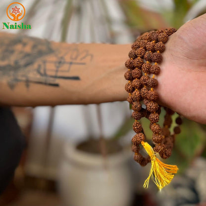 7mm Rudraksha Mala Necklace Prayer Beads Meditation Yoga Rosary