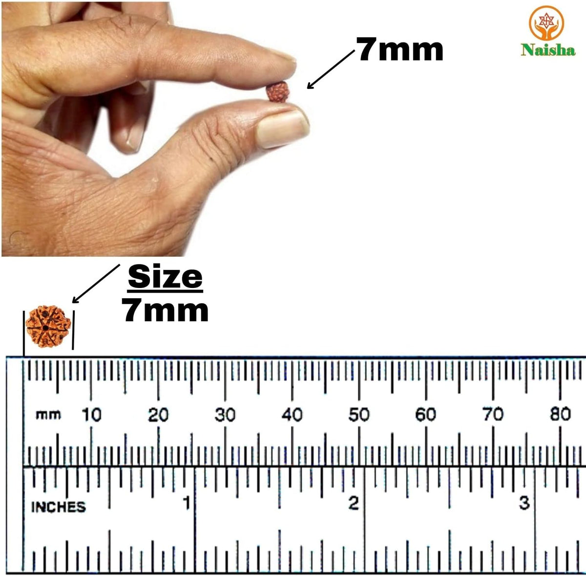 7mm Rudraksha Mala Necklace Prayer Beads Meditation Yoga Rosary