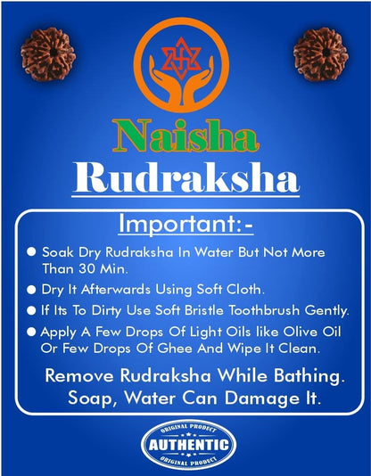 7mm Rudraksha Mala Necklace Prayer Beads Meditation Yoga Rosary