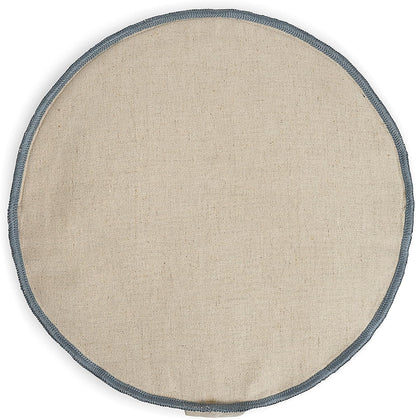 Round Organic Meditation Cushion Zafu - Buckwheat Meditation Pillow for Yoga and Mindfulness - Adjustable Height - Floor Cushion - GOTS Certified Cotton Washable Cover - 13x7 - dune
