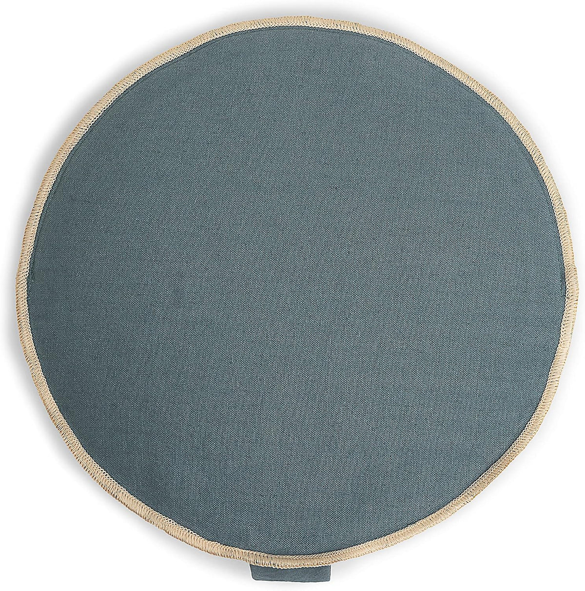 Round Organic Meditation Cushion Zafu - Buckwheat Meditation Pillow for Yoga and Mindfulness - Adjustable Height - Floor Cushion - GOTS Certified Cotton Washable Cover - 13x7 - dune