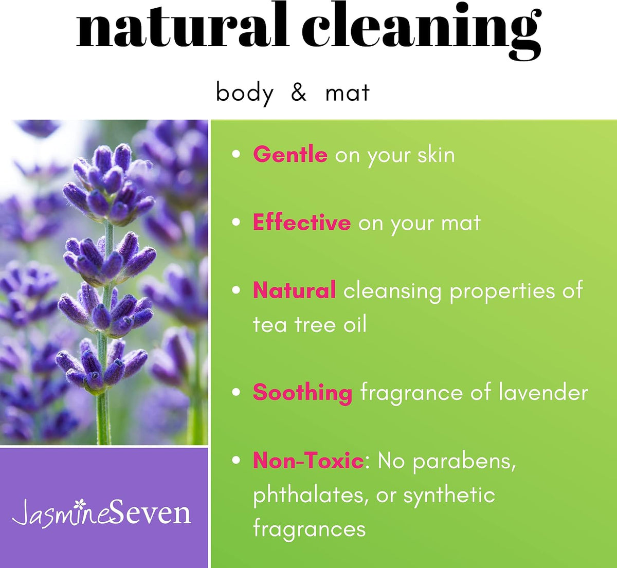 Yoga Wipes for Body and Mat - Natural Lavender and Tea Tree - 45 Wipes in Resealable Canister
