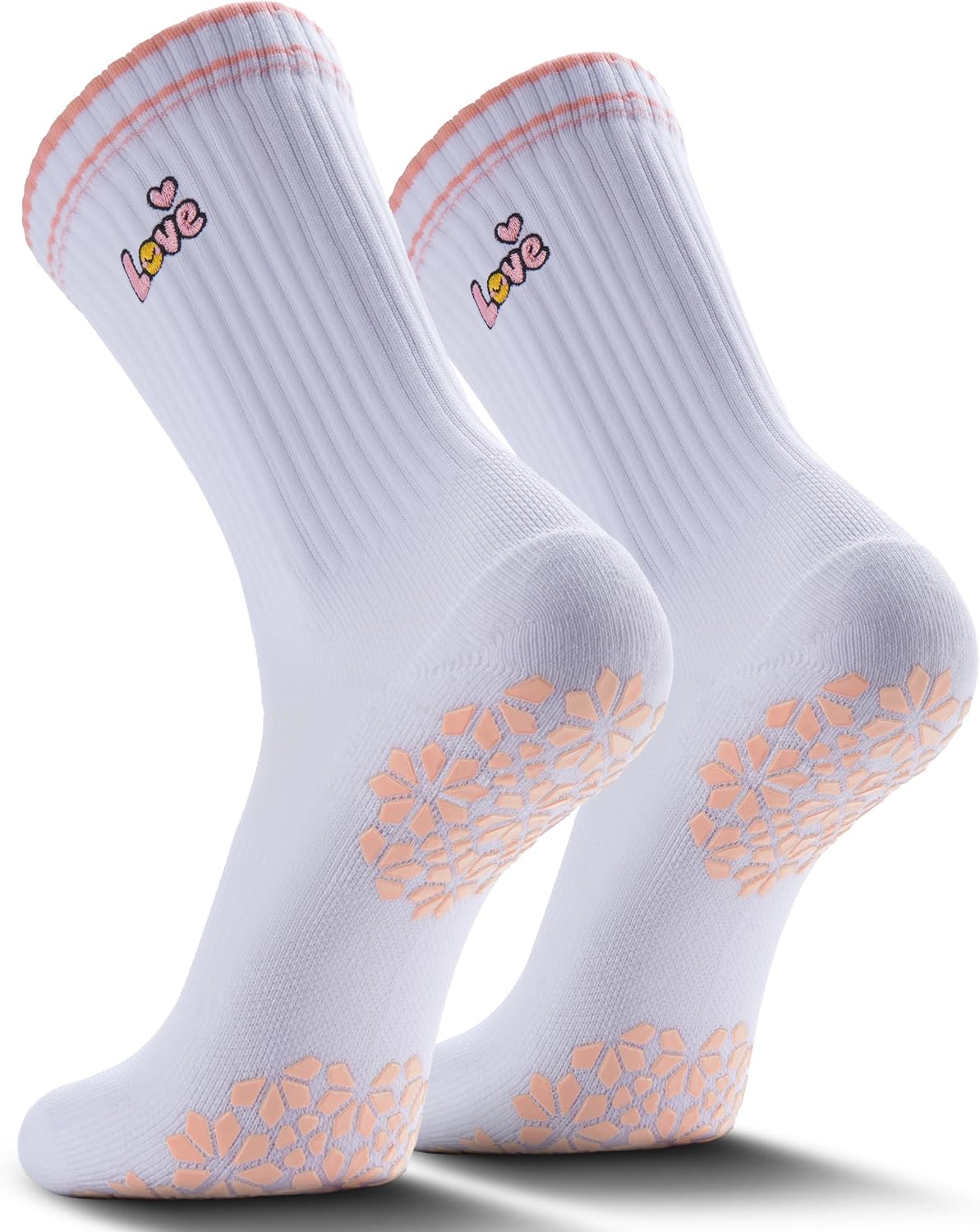 Women Pilates Grip Socks, Crew Sticky Socks