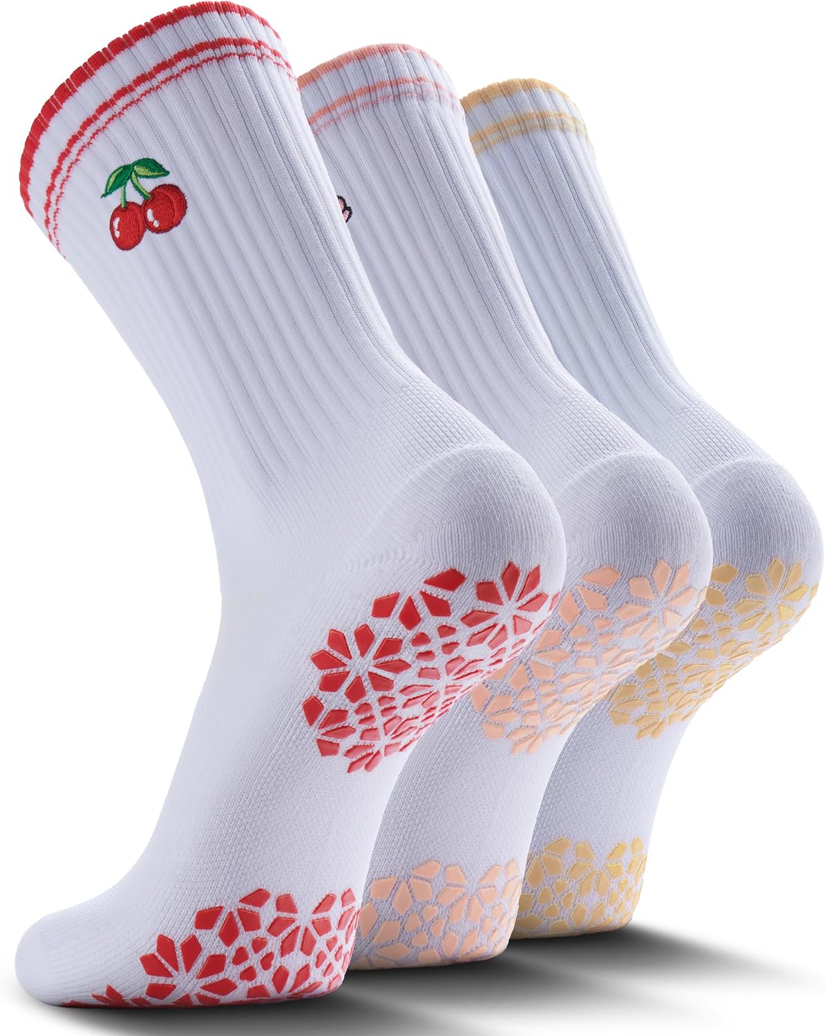 Women Pilates Grip Socks, Crew Sticky Socks