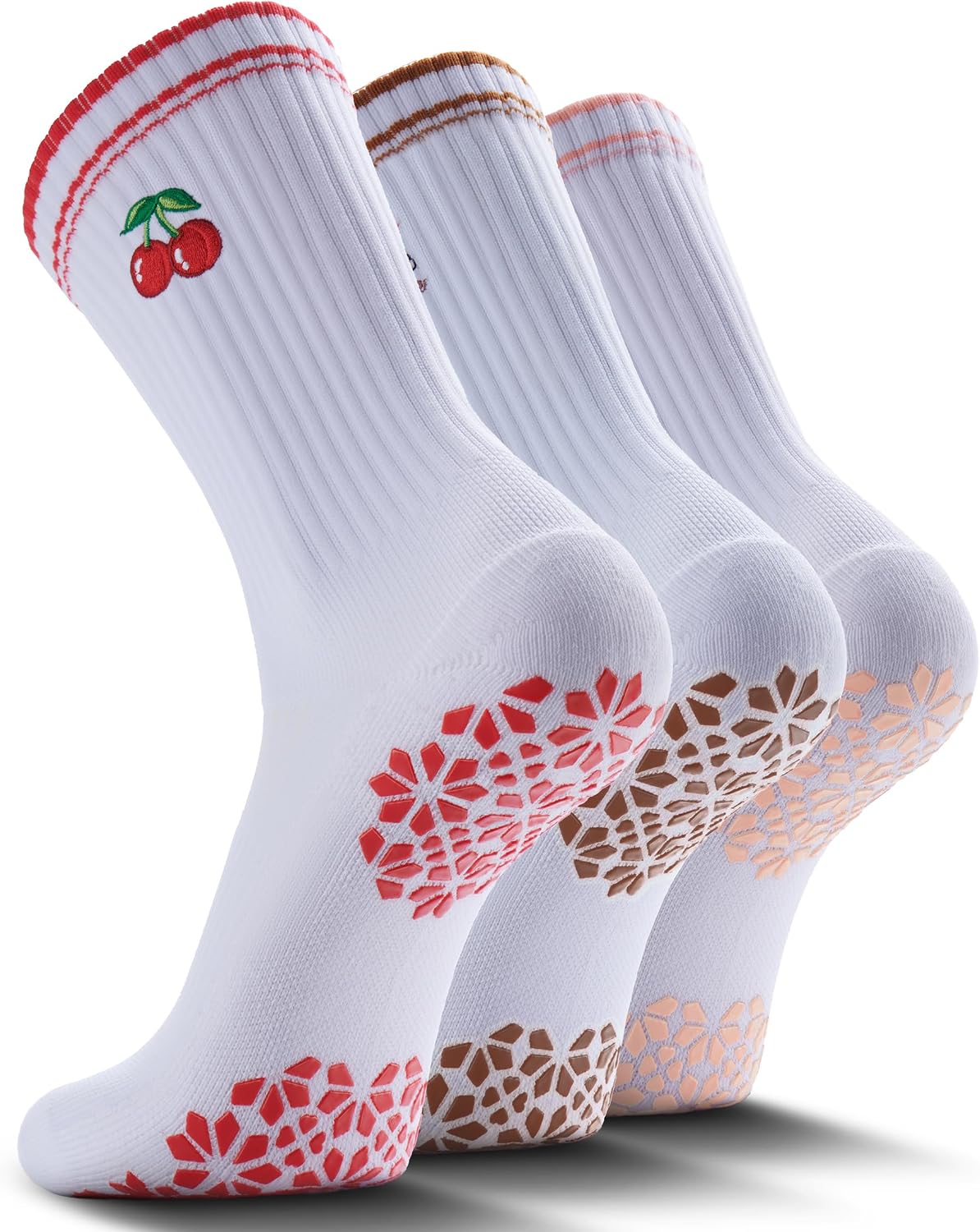 Women Pilates Grip Socks, Crew Sticky Socks