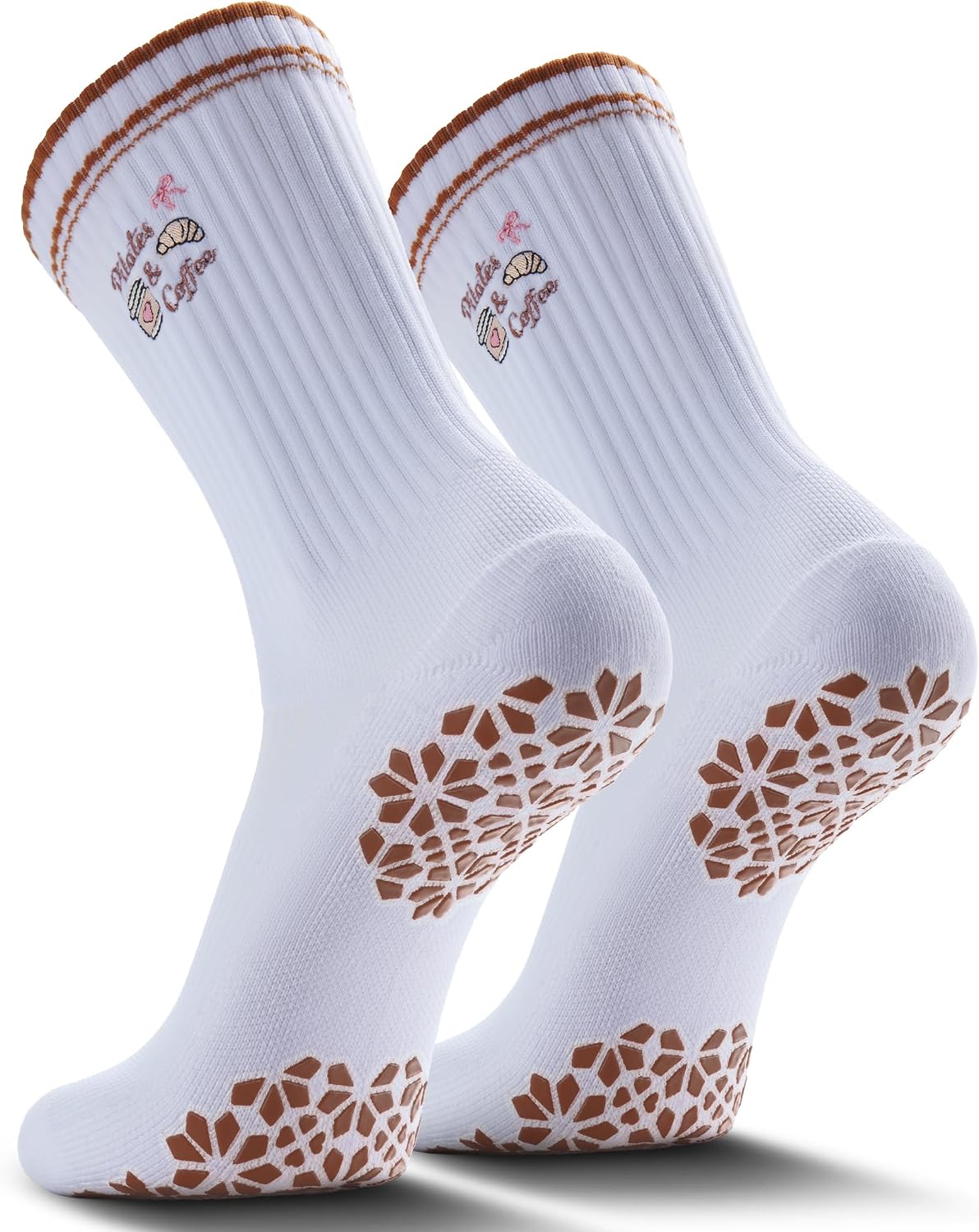 Women Pilates Grip Socks, Crew Sticky Socks