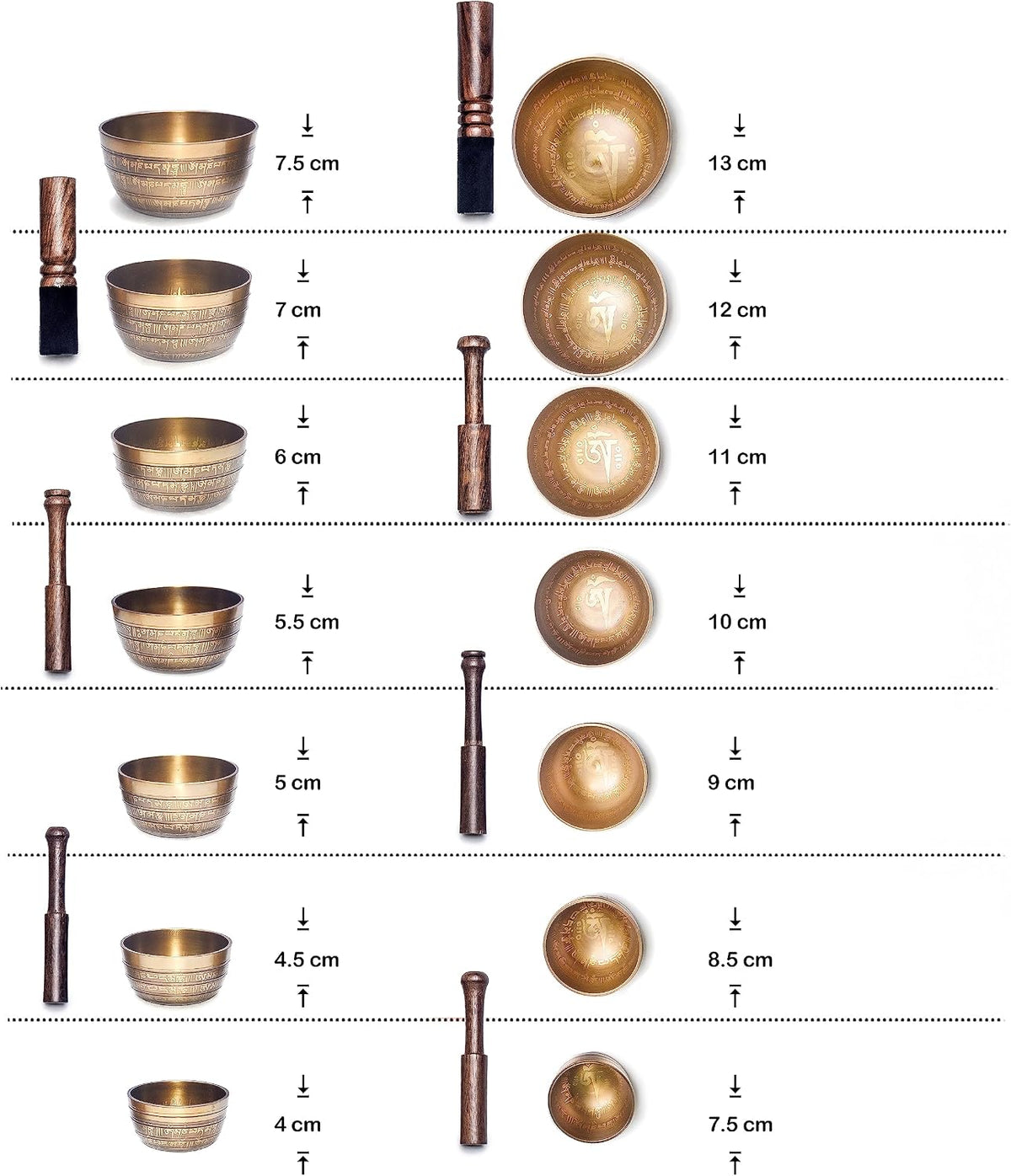 Khusi Tibetan singing bowls chakra sets, hand carved buddha mantra and symbol, sets of seven divine sound bowl.
