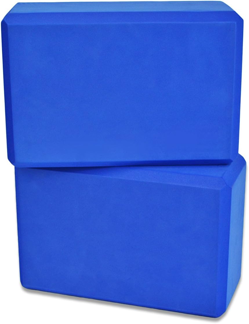 High Density and Lightweight Foam Yoga Blocks - Strength and Flexibility Aid (Set of 2)